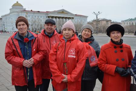 Забайкальский край. Автопробег и митинг в честь Дня рождения Владимира Ленина прошёл в Чите