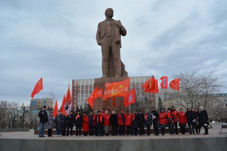 Забайкальский край. Автопробег и митинг в честь Дня рождения Владимира Ленина прошёл в Чите