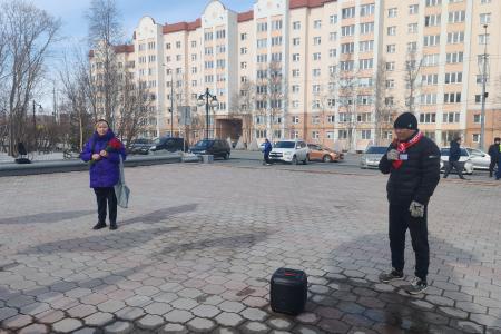 Ямало-Ненецкий автономный округ. В Салехарде состоялся митинг в честь 156-й годовщины со дня рождения В.И. Ленина