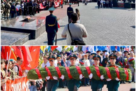 Ольга Алимова: «В саратовском парке Победы на Соколовой горе приняли участие в памятных мероприятиях, посвящённых годовщине Победы советского народа в Великой Отечественной войне над фашизмом»