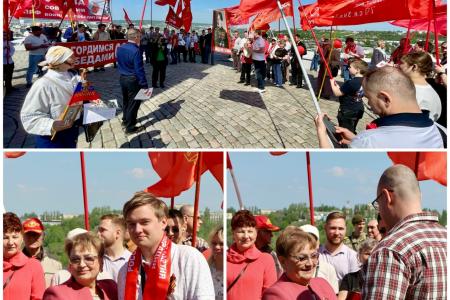 Ольга Алимова: «В саратовском парке Победы на Соколовой горе приняли участие в памятных мероприятиях, посвящённых годовщине Победы советского народа в Великой Отечественной войне над фашизмом»
