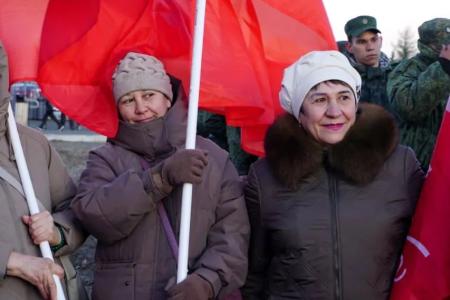 Забайкалье. В Приаргунске коммунисты встретили ретропоезд «Победа»