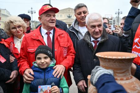 Г.А. Зюганов на Первомайской акции в Москве: Солидарность трудового народа – это главное оружие тех, кто борется за мир, справедливость и подлинную свободу!