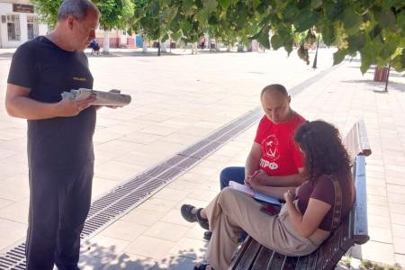 Саратовская область. Народный референдум КПРФ на улицах Вольска. Выездной агит-рейд балаковских коммунистов