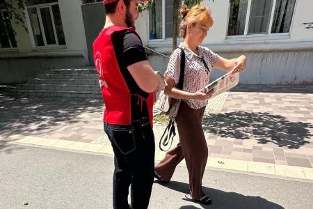 Волгоградская область. Акция «Красные в городе»: Сталинградские коммунисты рассказали о Программе Победы КПРФ