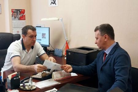 Первый секретарь КПРФ Балаково Вячеслав Башмаков встретился с руководителем фракции КПРФ в Саратовской Областной Думе А.Ю. Анидаловым