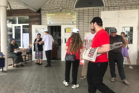 С Красным Знаменем в руках! Пикет КПРФ в Черкесске: За Программу Победы КПРФ!