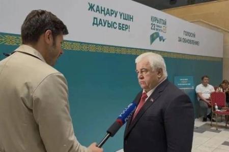 Казбек Тайсаев в день голосования посетил около 20 избирательных участков в Казахстане