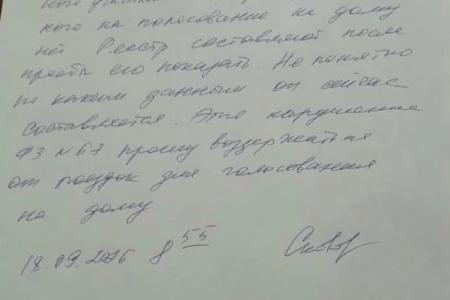 Алтайский край. Наблюдатель от КПРФ подал первую жалобу на председателя УИК №600 в селе Нижнекаменка
