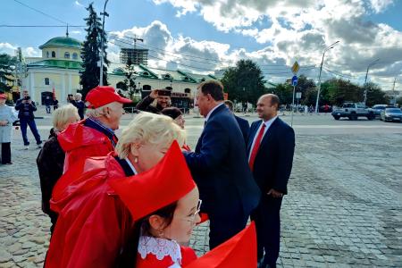 Рязанская область. Владимир Кашин возложил цветы к памятнику В.И. Ленину