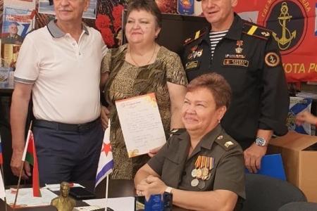 Краснодарский край. Н.И. Осадчий в Геленджике в День Победы над милитаристской Японией выступил перед активом Совета ветеранов и местного отделения КПРФ
