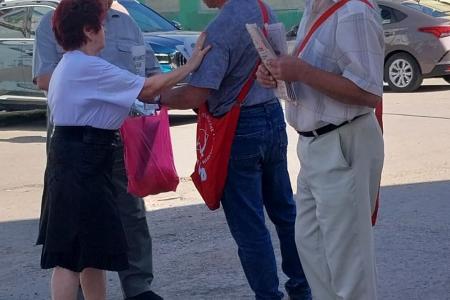 Саратовская область. Выездной агит-рейд балаковских коммунистов в городе Хвалынске