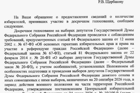 Краснодарский край. Официально объявлено, что 590 тысяч избирателей на выборах депутатов Госдумы проголосовали досрочно, но как формировались эти данные?