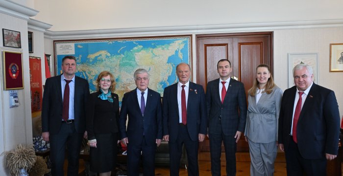 Г.А. Зюганов провёл встречу с Главой Миссии набдюдателей от СНГ, заместителем Генерального секретаря СНГ Нематовым И.Т.